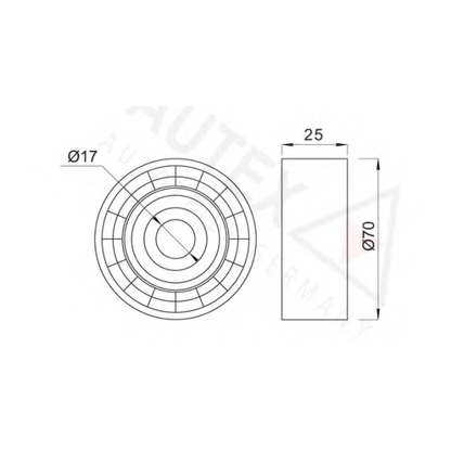 Photo Tensioner Pulley, v-ribbed belt AUTEX 651657