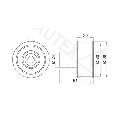Photo Deflection/Guide Pulley, timing belt AUTEX 651382