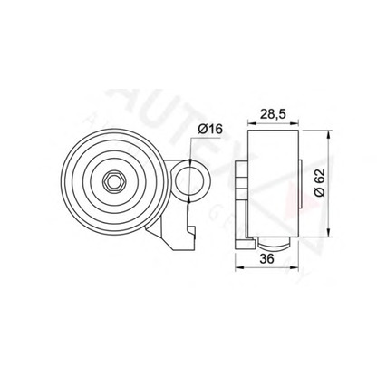 Фото Натяжной ролик, ремень ГРМ AUTEX 641958