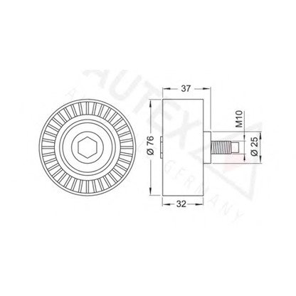 Foto Umlenk-/Führungsrolle, Zahnriemen AUTEX 654255