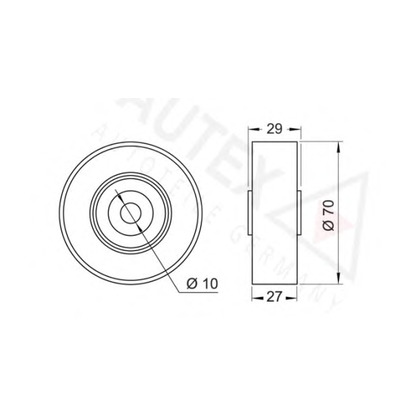 Photo Deflection/Guide Pulley, v-ribbed belt AUTEX 651866