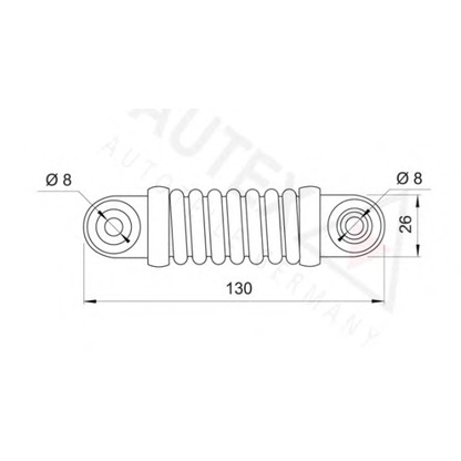 Photo Vibration Damper, v-ribbed belt AUTEX 631182
