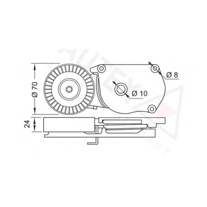 Photo Belt Tensioner, v-ribbed belt AUTEX 654165