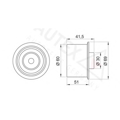 Photo Deflection/Guide Pulley, timing belt AUTEX 651986
