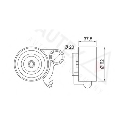 Photo Tensioner Pulley, timing belt AUTEX 641838