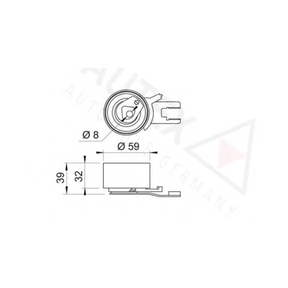 Photo Poulie-tendeur, courroie crantée AUTEX 641734