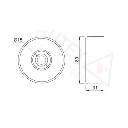 Photo Tensioner Pulley, v-ribbed belt AUTEX 642001