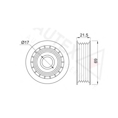 Foto Umlenk-/Führungsrolle, Keilrippenriemen AUTEX 652035