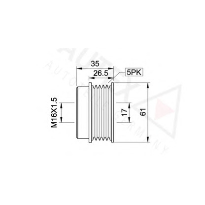 Photo Poulie roue libre, alternateur AUTEX 621012