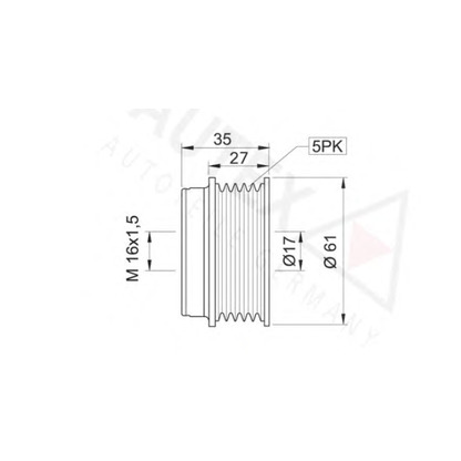 Photo Poulie roue libre, alternateur AUTEX 621017