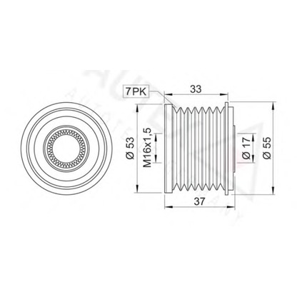 Photo Poulie roue libre, alternateur AUTEX 654193