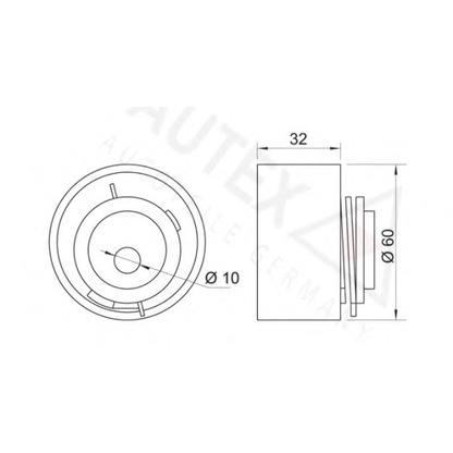 Photo Tensioner Pulley, timing belt AUTEX 641668