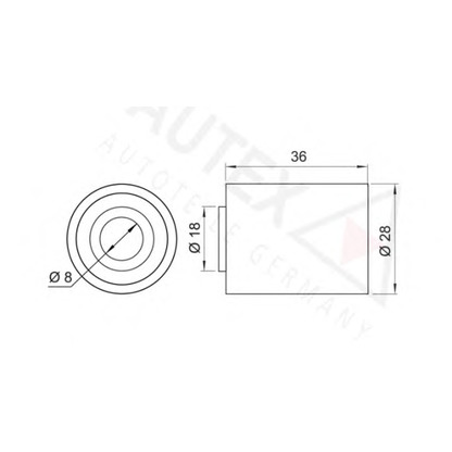 Photo Deflection/Guide Pulley, timing belt AUTEX 651397