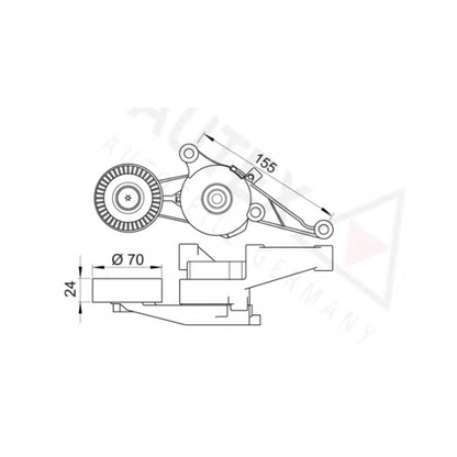 Photo Tensioner Pulley, v-ribbed belt AUTEX 654160