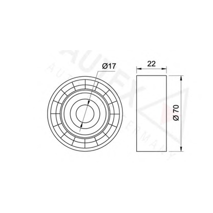 Photo Deflection/Guide Pulley, v-ribbed belt AUTEX 652026