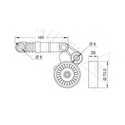 Photo Belt Tensioner, v-ribbed belt AUTEX 602058