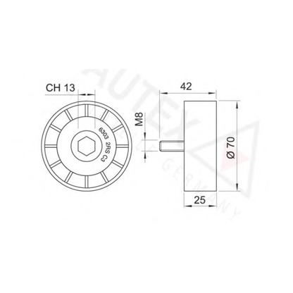 Foto Umlenk-/Führungsrolle, Keilrippenriemen AUTEX 651847