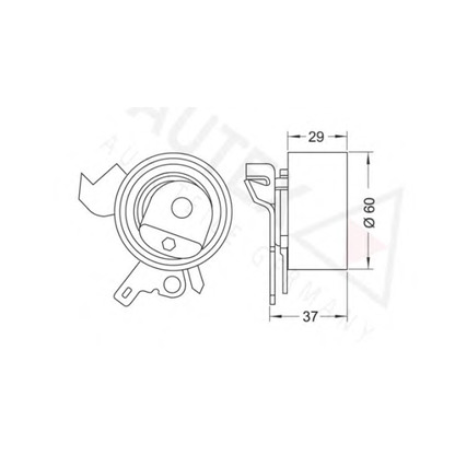 Photo Poulie-tendeur, courroie crantée AUTEX 642077