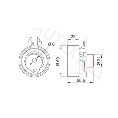 Photo Tensioner Pulley, timing belt AUTEX 641025