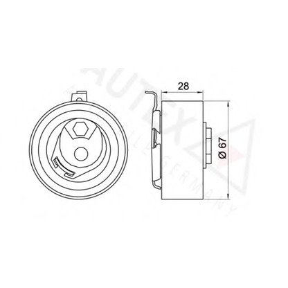 Фото Натяжной ролик, ремень ГРМ AUTEX 654235