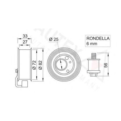 Foto Spannrolle, Zahnriemen AUTEX 641082