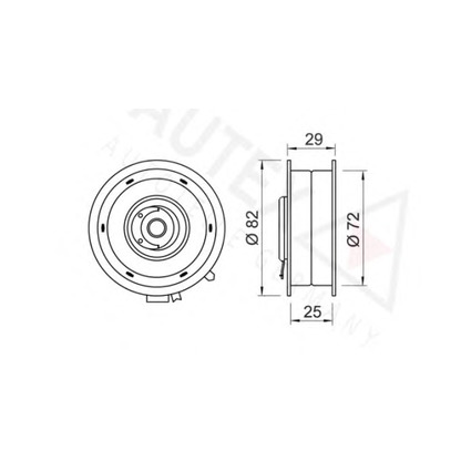 Photo Tensioner Pulley, timing belt AUTEX 641085