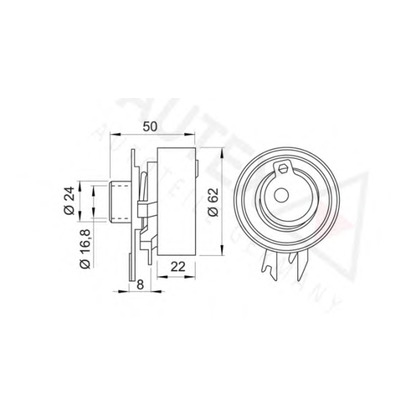 Photo Tensioner Pulley, timing belt AUTEX 641100