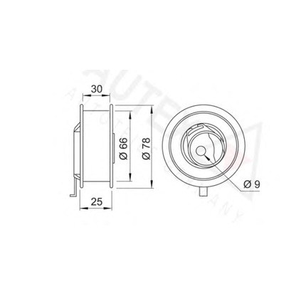 Photo Poulie-tendeur, courroie crantée AUTEX 641101