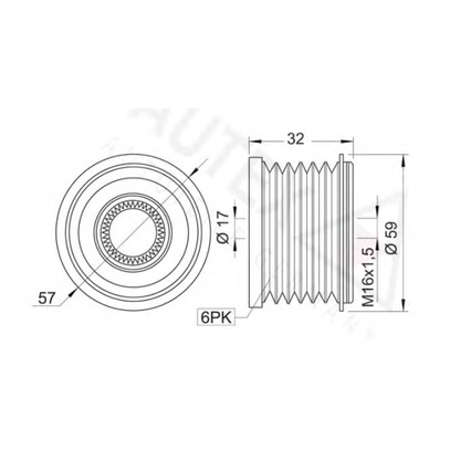 Foto Rueda libre alternador AUTEX 621754