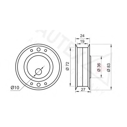 Photo Tensioner Pulley, timing belt AUTEX 641105