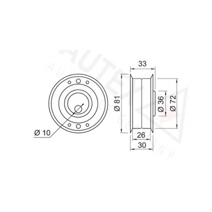 Photo Tensioner Pulley, timing belt AUTEX 641108