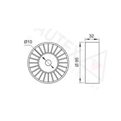 Photo Deflection/Guide Pulley, v-ribbed belt AUTEX 651748