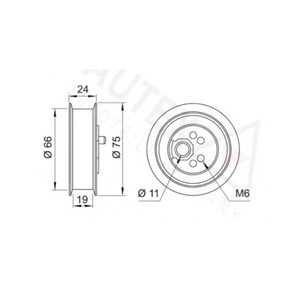 Photo Tensioner Pulley, timing belt AUTEX 641116