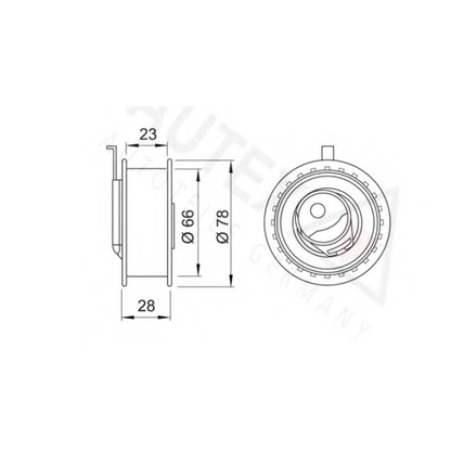 Photo Poulie-tendeur, courroie crantée AUTEX 641131