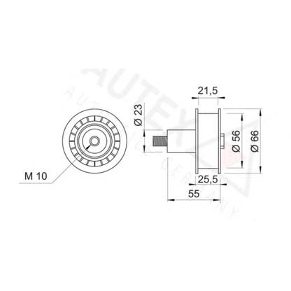 Photo Deflection/Guide Pulley, timing belt AUTEX 651145