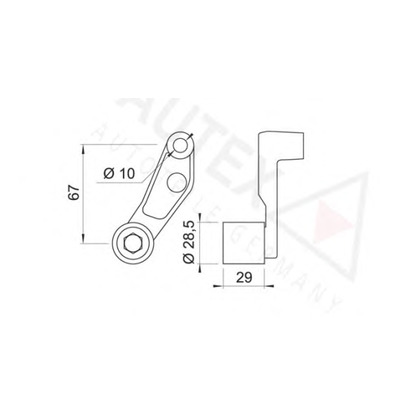 Photo Deflection/Guide Pulley, v-ribbed belt AUTEX 651148