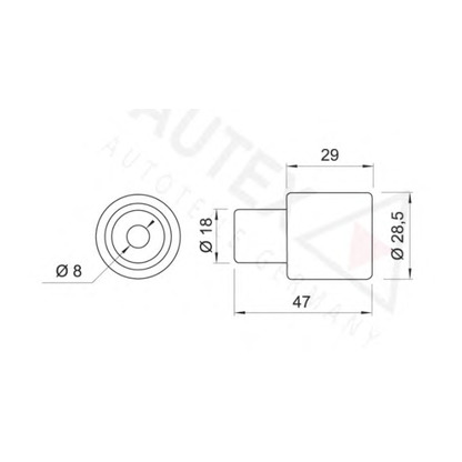 Photo Deflection/Guide Pulley, timing belt AUTEX 651149