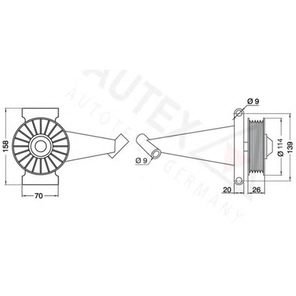 Foto Galoppino/Guidacinghia, Cinghia Poly-V AUTEX 651175