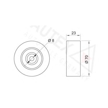 Photo Deflection/Guide Pulley, v-ribbed belt AUTEX 651179