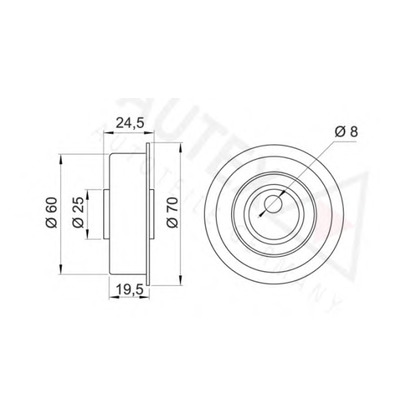 Photo Poulie-tendeur, courroie crantée AUTEX 641192