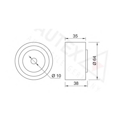 Foto Umlenk-/Führungsrolle, Zahnriemen AUTEX 651218