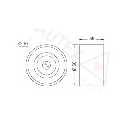 Foto Umlenk-/Führungsrolle, Zahnriemen AUTEX 651226