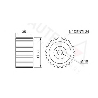 Photo Deflection/Guide Pulley, timing belt AUTEX 651227