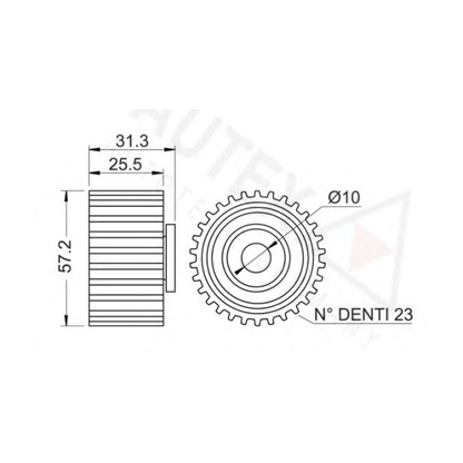 Photo Deflection/Guide Pulley, timing belt AUTEX 651756