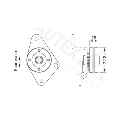 Photo Tensioner Pulley, v-ribbed belt AUTEX 641296