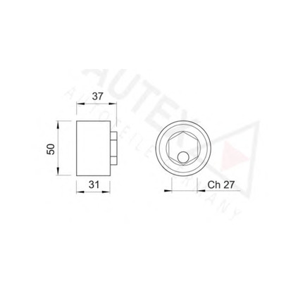 Photo Tensioner Pulley, timing belt AUTEX 641309