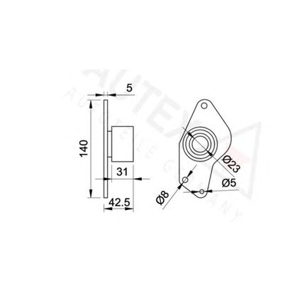 Foto Umlenk-/Führungsrolle, Zahnriemen AUTEX 651316