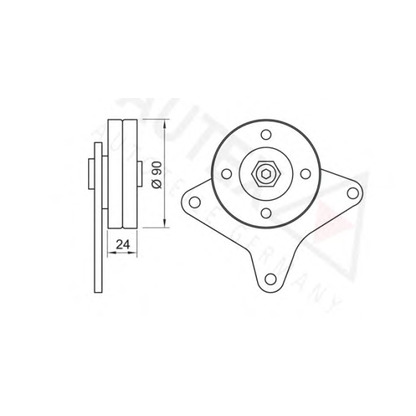 Photo Tensioner Pulley, v-ribbed belt AUTEX 651325