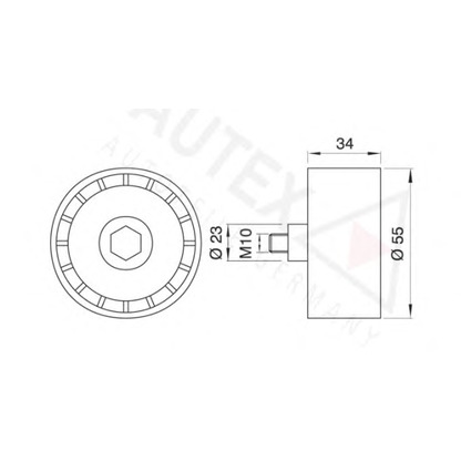 Photo Poulie-tendeur, courroie crantée AUTEX 651396