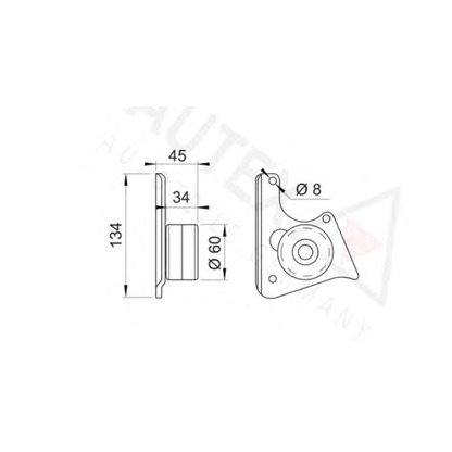 Photo Deflection/Guide Pulley, timing belt AUTEX 651410
